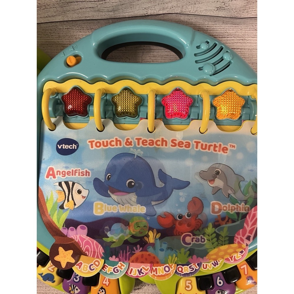 VTech Touch and Teach Sea Turtle Interactive Learning Book Tested And Works - Picture 12 of 14